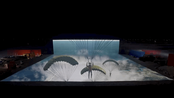 黑龍江松花江 全球首創(chuàng)松花江冰面3D光影演藝騰訊《和平精英》